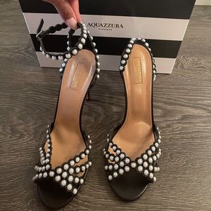 Aquazzura pearl sandal size 41